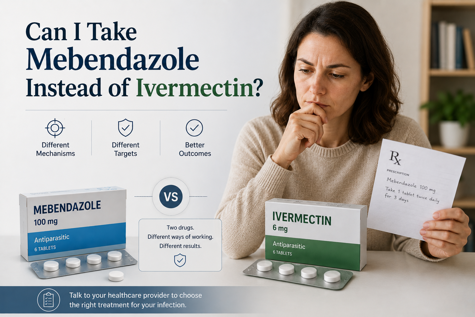 Can I Take Mebendazole Instead of Ivermectin?