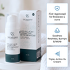 The Wellness Company Ivermectin_Cream and packaging on a white surface with product features highlighted.