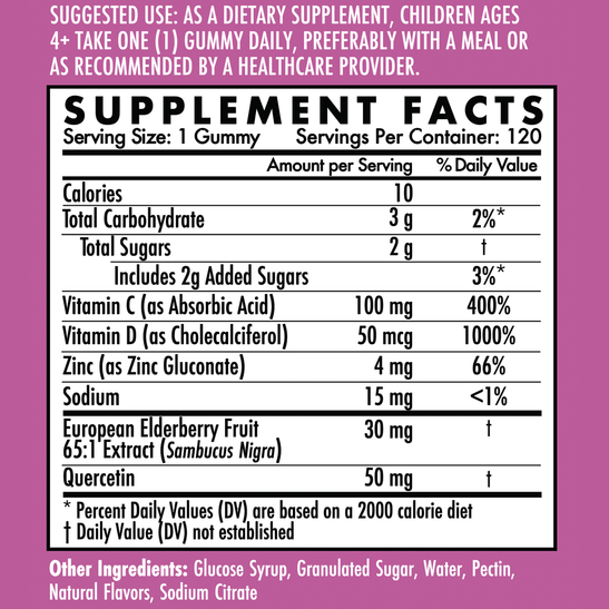 Super Immune Elderberry Gummies