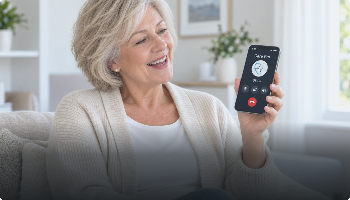 A Care Pro who knows your name — and an RN or doctor when you ask.