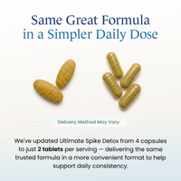 Same Great Formula, Simpler Daily Dose - 2 tablets instead of 4 capsules per serving. Delivery method may vary