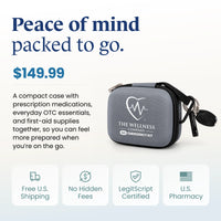 Portable emergency medical kit with prescription medications, priced at $149.99.
