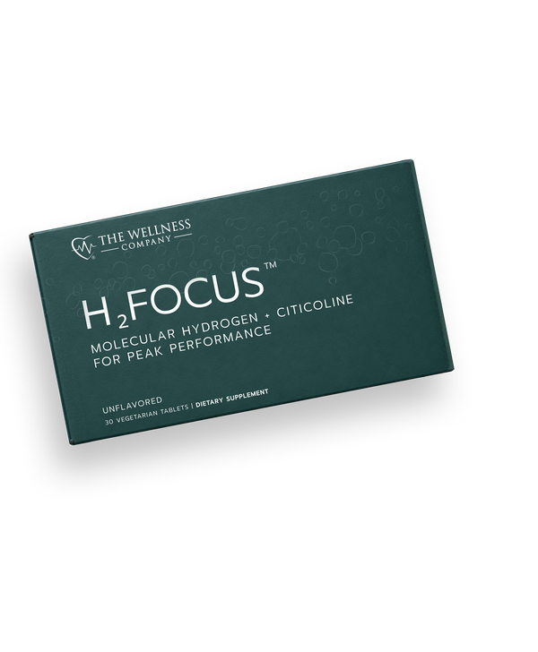 H2FOCUS molecular hydrogen and citicoline tablet box