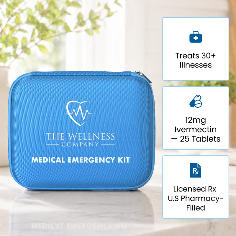 Medical Emergency Kit: treats 30+ illnesses, US pharmacy-filled