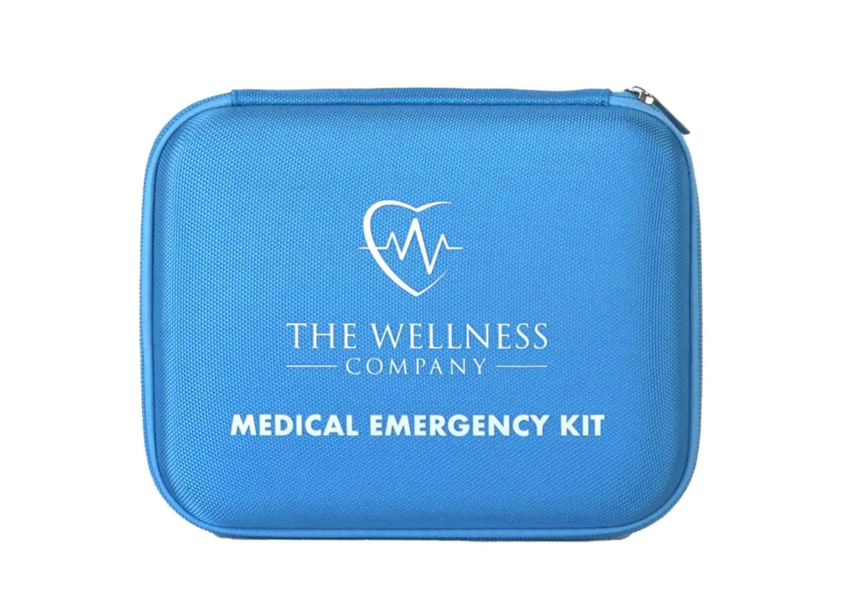 Medical Emergency Kit opening — prescriptions and guidebook inside