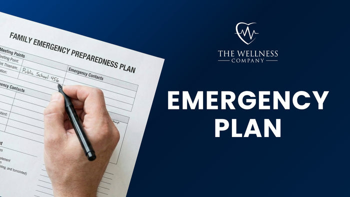 Family emergency plan being filled out on paper