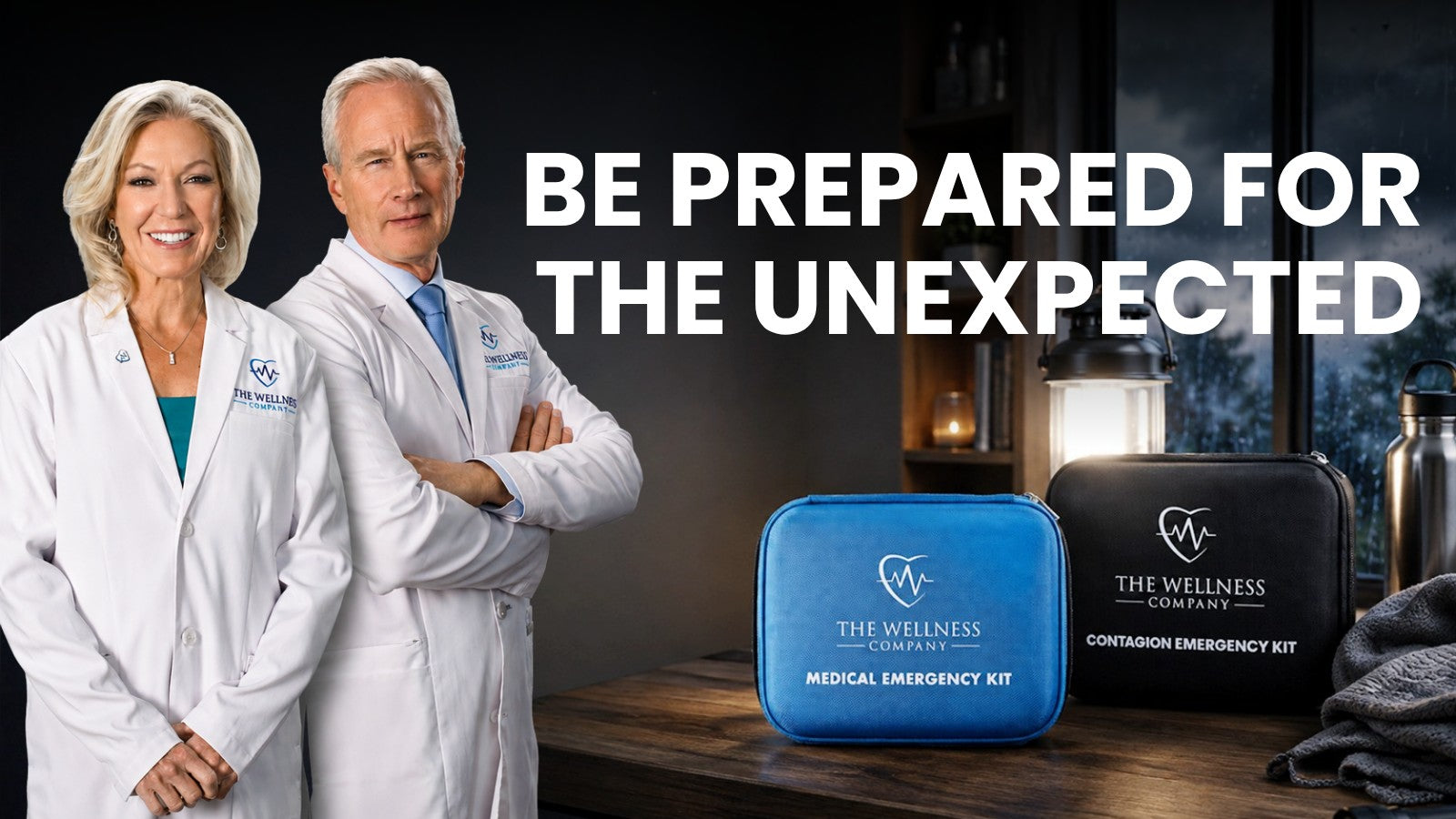 Be prepared for the unexpected - two Wellness Company physicians with the Medical and Contagion Emergency Kits
