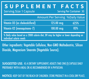 Vitamin D3 + K2