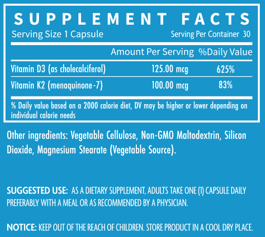 Vitamin D3 + K2